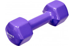 Гантель обрезиненная, фиолетовая 4 кг