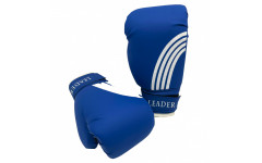 Перчатки боксерские LEADER  12 унций, синий