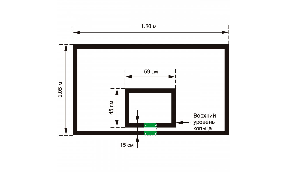 Размеры баскетбольного кольца чертеж для дачи